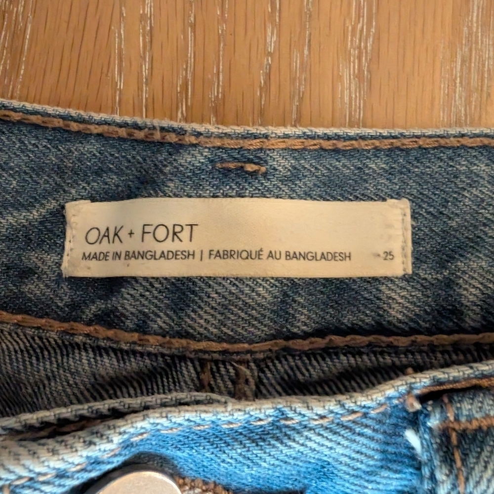 Oak + Fort Blue Distressed Jeans - Picture 5 of 7
